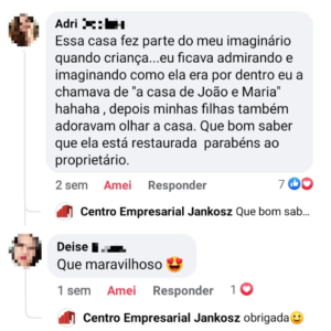 Comentários Redes Sociais Centro Empresarial Jankosz